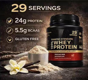 Poudre de protéines de lactosérum 100% OEM, saveur <span class=keywords><strong>vanille</strong></span> et chocolat, 29 portions, sans gluten, 31,7 oz (899 g), complément alimentaire pour le soutien musculaire des adultes - Product Image 3