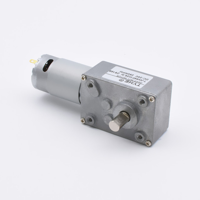 TYHE Factory Made 12v 24v Low Power 8w High Torque 5nm Low Speed 100rpm Micro RS395 Brushed Dc Worm Gear Motor with Ce Rohs