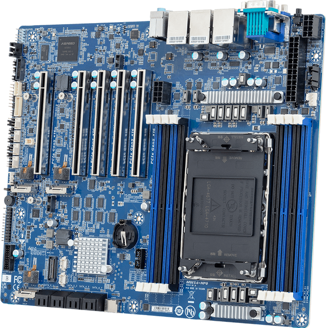 MW54 HP0 Single Socket Intel Xeon W Platform Server Motherboard 4-Channel DDR5 RDIMM/MRDIMM 2 x 2.5Gb/s LAN
