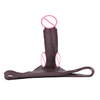 Manchon de pénis en silicone de haute qualité S8041-PC, style string, creux, pour une extension efficace de la longueur du pénis, avec sensation réaliste