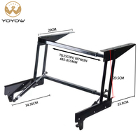 Table basse multifonctionnelle relevable avec mécanisme de pliage à charnière, support de rangement, cadre de levage, quincaillerie fonctionnelle pour bureau