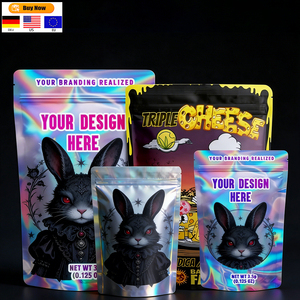 ถุงซิปล็อคแบบตั้งได้ พิมพ์ลายตามสั่ง ป้องกันกลิ่น โฮโลแกรม ทนความร้อน ผลิตจากอลูมิเนียมฟอยล์ PE โพลีเอสเตอร์ฟิล์ม - Product Image 1