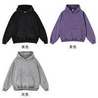 Pull à capuche de lavage de rue lourde
