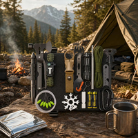 Kit de survie en plein air 21 en 1, équipement de randonnée et de préparation aux situations d'urgence, ensemble d'outils compacts et durables