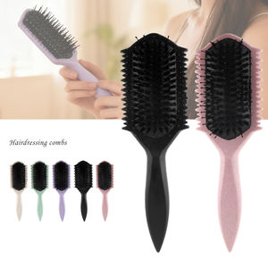 Brosse démêlante et définissante personnalisée avec logo, coussin d'air en paille de blé pour usage domestique, femmes et hommes / <span class=keywords><strong>Cheveux</strong></span> <span class=keywords><strong>bouclés</strong></span> secs - Product Image 1