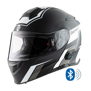 HelmetmodulareBefastConnectconinterfonointegratoWhiteBlack - Product Image 1