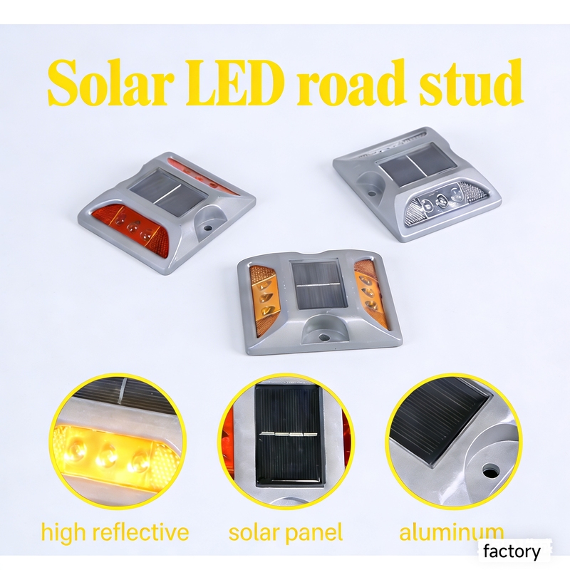Solar Road Stud Flashing Light Traffic