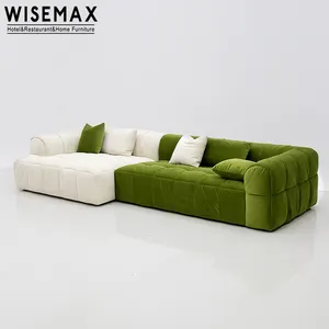 Мебель WISEMAX, современная мебель для гостиной, мягкая подушка, односекционный диван L-образной формы, угловой диван из ткани