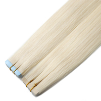 Nastro Adesivo per Extension di Capelli Umani Remy al 100% per Uso Quotidiano in Ufficio, Morbido e Senza Cuciture