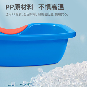 Bac à shampoing Lfcare de forme irrégulière en PE, facile à nettoyer, avec peigne et cuillère, pour usage en lit - Product Image 3