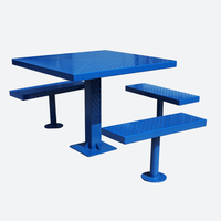 Table de pique-nique commerciale d'extérieur en métal banc Anb ensemble de meubles de jardin Table à manger en acier table basse et chaise de patio extérieur