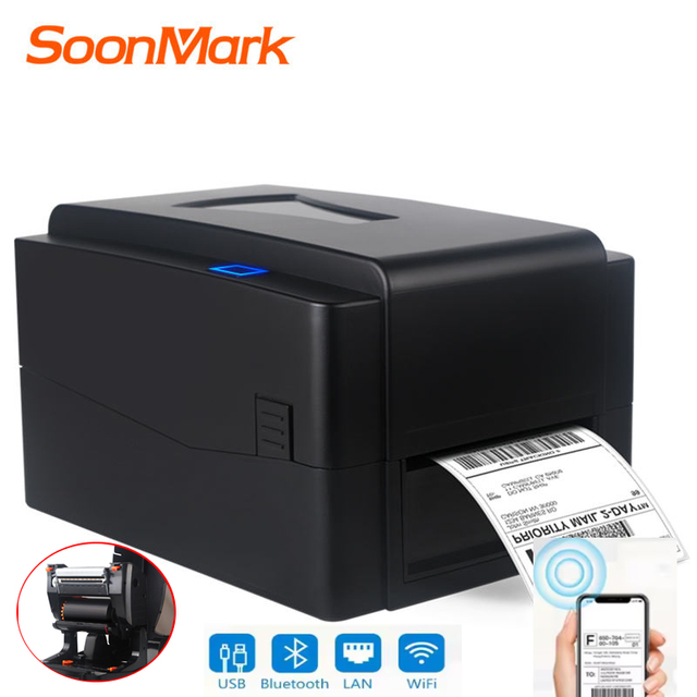 Shipping Label Printer 4x6  Direct Thermal Barcode Printer 300 Dpi Thermal Transfer Desktop Printers  for Small Business