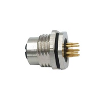 Conector M12 de 4 pines Montaje en PCB M12 4 P un conector PCB hembra codificado