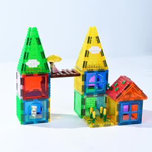 Tuiles magnétiques Magplayer compatibles avec les blocs de style <span class=keywords><strong>Lego</strong></span>, accessoires, modèles magnétiques, blocs de construction, jouets magnétiques 3D - Product Image 6