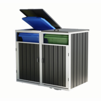 Poubelles d'extérieur polyvalentes Conteneurs à déchets robustes et spacieux pour la cour, le jardin et l'usage public Facile