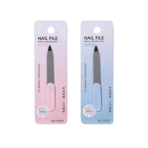 Lima de uñas de acero inoxidable de doble cara Lmltop, grano 180, reutilizable, herramienta de pedicura rosa y azul - Product Image 5