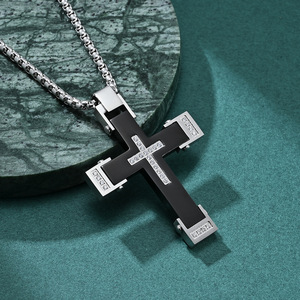 Nouveau collier croix électrique américain en cinq pièces, pendentifs personnalisés punk pour couple homme et femme, accessoires - Product Image 3