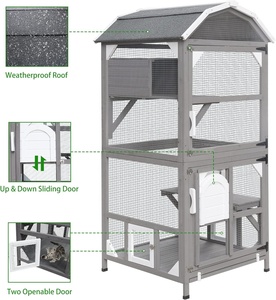 Niches <span class=keywords><strong>pour</strong></span> chiens, enclos extérieurs, niches <span class=keywords><strong>pour</strong></span> chiens d'intérieur, cages <span class=keywords><strong>pour</strong></span> chatons avec fenêtre amovible, boîte de repos en bois, animal moderne - Product Image 3