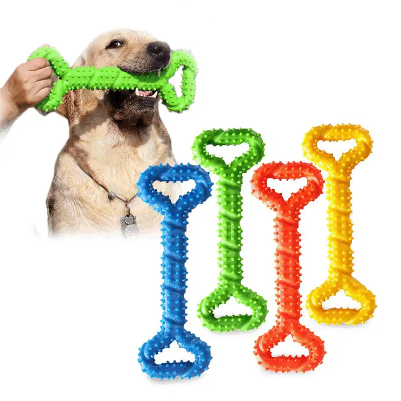 טבעת משיכה עמידה לחיות מחמד צעצועי לעיסה ניקוי שיניים אינטראקטיביים צעצועי כלבים חיצוניים