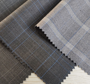 Tissu de costume en laine italienne Tissu de costume en laine polyester Tissu de costume en laine peignée - Product Image 4