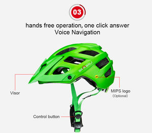 <span class=keywords><strong>Casco</strong></span> de <span class=keywords><strong>Bicicleta</strong></span> Inteligente de Montaña MTB de Alta Calidad Asp013 <span class=keywords><strong>MIPS</strong></span> Verde, Cascos de Ciclismo con Altavoz Bluetooth - Product Image 5