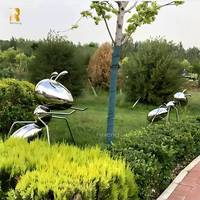 Sculpture de fourmi en acier inoxydable de grande taille pour la décoration de jardin en plein air à vendre