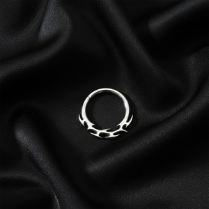 Brincos de Estilo Punk com Anel de Chama em Liga de Titânio F136, Anel Nasal em Forma de Coração Líquido, Joias de Piercing Corporal - Product Image 2