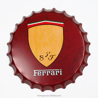 Letrero Metálico de Alta Calidad con Diseño de Tapa de Botella de Cerveza, 35 cm de Diámetro, Placa Decorativa Vintage Personalizada para Pared, Ideal para Clubes, Bares, Pubs y Hogares