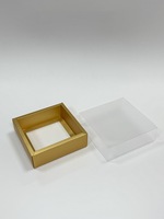 Benutzer definiertes Logo und Größe Papier karton Schubladen box Gold Farbe mit transparentem Fenster für Hochzeits geschenk verpackung
