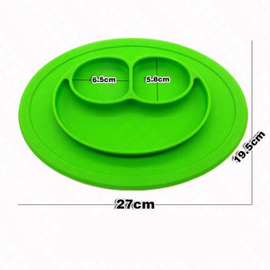 <span class=keywords><strong>Assiette</strong></span> en Silicone pour enfants, Section créative, smiley, avec ventouse, napperon en Silicone pour bébé - Product Image 5