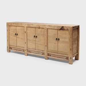 Factory Direct Durable Multifunction Solid Wood <b>Sideboard</b> Cabinet Customizable Finish Modern Design Dining <b>Kitchen</b> Storage - Product Image 3