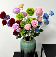 AM-AFA15 Ammy 6 Rosen Künstliche Blumen Seidenrosen-Blumenstrauß 76cm Muttertag Heimdekoration