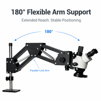 7X-90X Trinocular Multi-Directional Microscope Stand Diamond Setting 2K Microscope Camera for Jewelry Optical Tools
