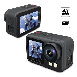 2024 Cámara de acción de doble pantalla <span class=keywords><strong>Real</strong></span> 4K Transmisión en vivo Cuerpo Impermeable Acción Deporte Cámara de video con EIS - Product Image 2