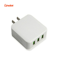 Pengisi Daya Ponsel Beberapa 3 Port Usb, Adaptor Perjalanan Stasiun Meja, Adaptor Pengisi Daya Dinding Usb 5V 3Amp 15W