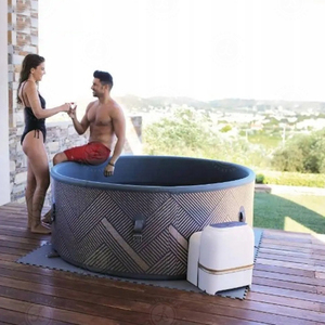 <span class=keywords><strong>Vasca</strong></span> Idromassaggio Gonfiabile Portatile per 4 Persone, Spa da Esterno con Riscaldatore e Pompa per Giardino e Relax - Product Image 4