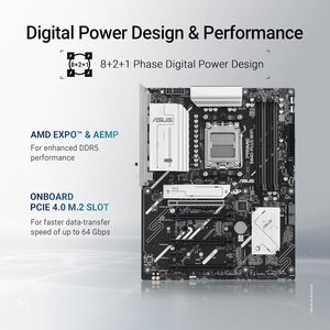 ASU thủ B840-PLUS Wifi AMD AM5 B840 ATX Bo mạch chủ tiên tiến ai sẵn sàng DDR5 PCIe 4.0 3x M.2 Wi-Fi 6E 2.5GB Lan Displayport - Product Image 3