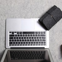 Pochette de rangement en feutre écologique avec logo personnalisé, design portable pour téléphone portable, câble de données, chargeur, organisateur de bureau