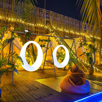 Balançoires LED pour jardin, balançoire de patio lumineuse, apporte beaucoup d'ambiance à la fête et au barbecue en plein air