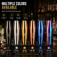 Juego de Coctelera Boston de Acero Inoxidable con Logotipo Personalizado, 18oz y 28oz, Desmontable, Fácil de Limpiar, Acabado Espejo, Suministro de Fabricante de Marca Privada
