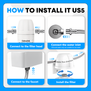 Système de filtration d'eau sous évier 6 étapes, filtration 0,5 micron, charbon actif, 1000 GPD, installation facile, usage domestique - Product Image 3