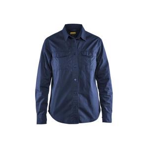 BLAKLADER - 320811358900L Camisa de sarga para mujer Azul marino-CAMISETAS DE TRABAJO EAN 7330509484692 - Product Image 1