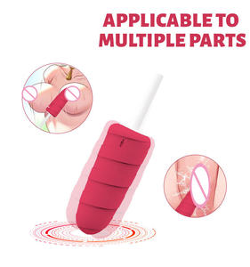 Hilo cabeza redonda giratoria 10 vibración coqueteo masaje punto G <span class=keywords><strong>Mini</strong></span> varita vibrador helado sexo adultos juguetes masturbador femenino - Product Image 3