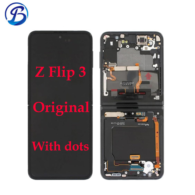 Flip 3 for Galaxy Z Flip 3 LCD Screen 100% Original Tested AMOLED Display Mobile Phone LCD Screen OEM-quality 1-Year Warranty