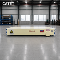 Chariot AGV intelligent à commande autonome alimenté au lithium 40T, véhicule automatique de haute précision pour la manutention de charges lourdes en atelier