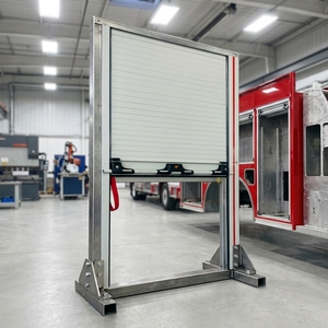 Puerta Enrollable de Aluminio, Resistente al Fuego e Impermeable, Color Plata/Negro, Luz LED, Logotipo Personalizable, Buena Calidad - Product Image 1