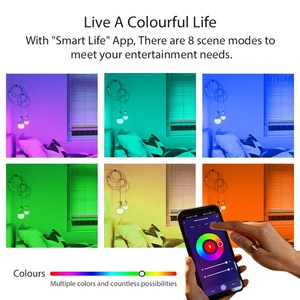 Bóng Đèn <span class=keywords><strong>LED</strong></span> BR30 Nhiều Màu 9W Bóng Đèn <span class=keywords><strong>LED</strong></span> Thông Minh Điều Khiển Không Dây WIFI Có Thể Điều Chỉnh Độ Sáng - Product Image 4