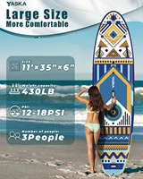 Planche de paddle gonflable (SUP) OEM d'usine avec kit de réparation en EVA/PVC pour débutants – Unisexe, pour eaux océaniques