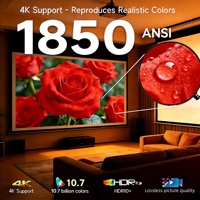 OEM Ev Dışı Sinema Projektörü Full HD 1850ANS 4K Lcd Wifi 2G RAM Gündüz İzleme İçin