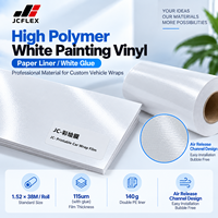 Rouleaux de vinyle polymère blanc imprimable 1,52*38m pour l'emballage, film décoratif extensible pour autocollants – Production usine